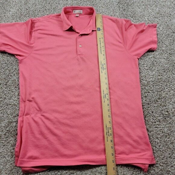 Peter Millar Summer Comfort Polo Shirt Mens Large Pink W Logo *Flaws* - Picture 7 of 10